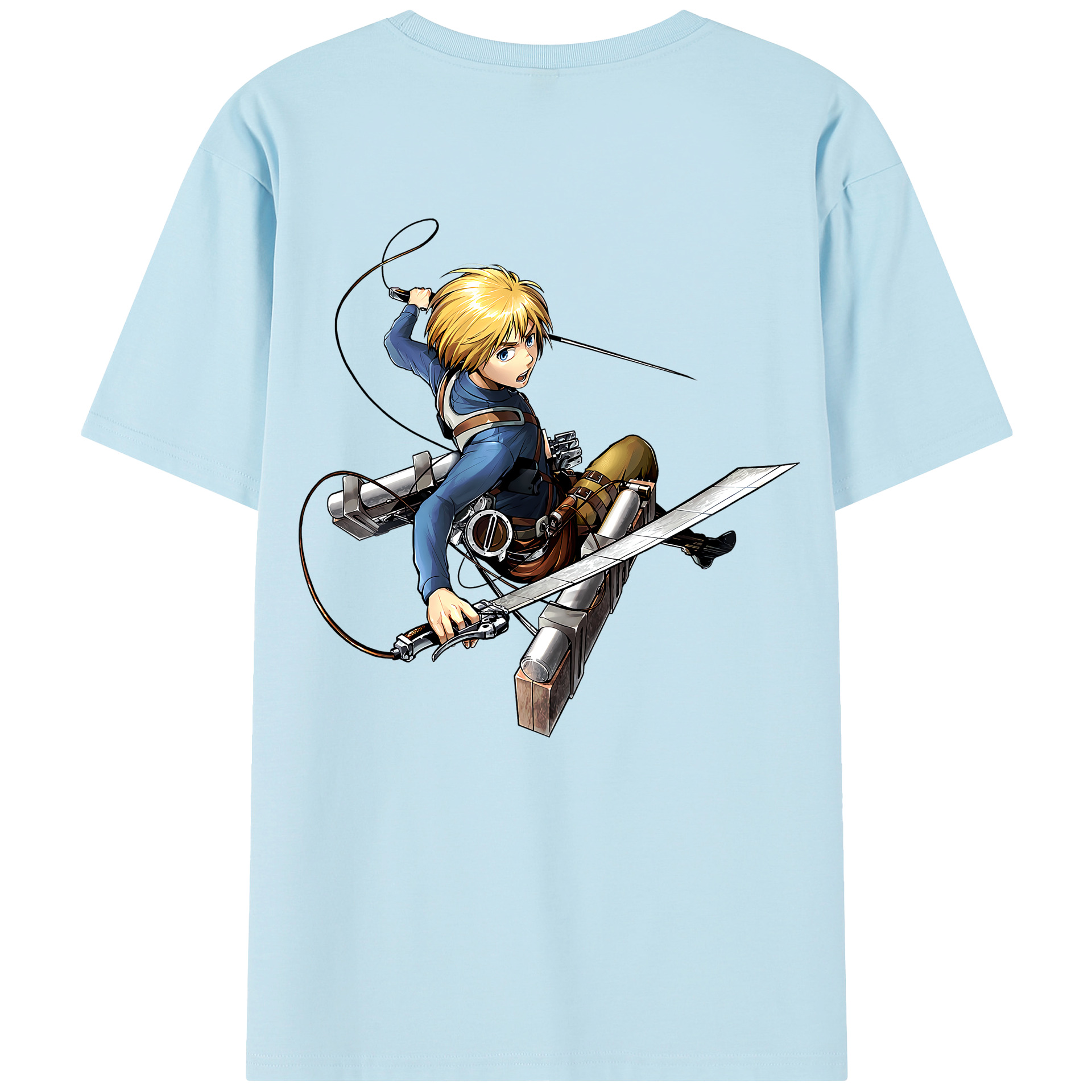 （画像用） 進撃の巨人 アルミン·アルレルト Attack on Titan Armin Arlert 綿100％半袖Tシャツ（背面プリント）